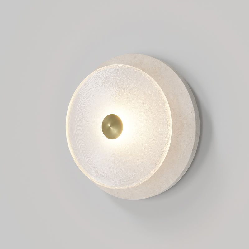 Frosted Coral Stone Single Wall Sconce