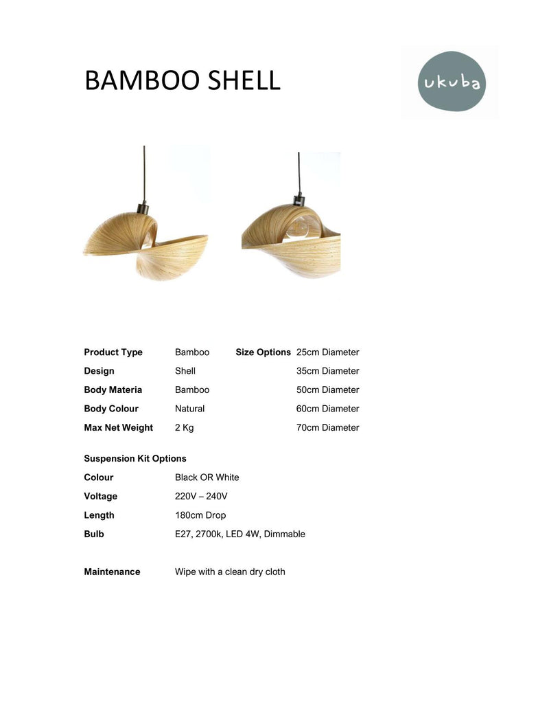 Bamboo Shell Pendant