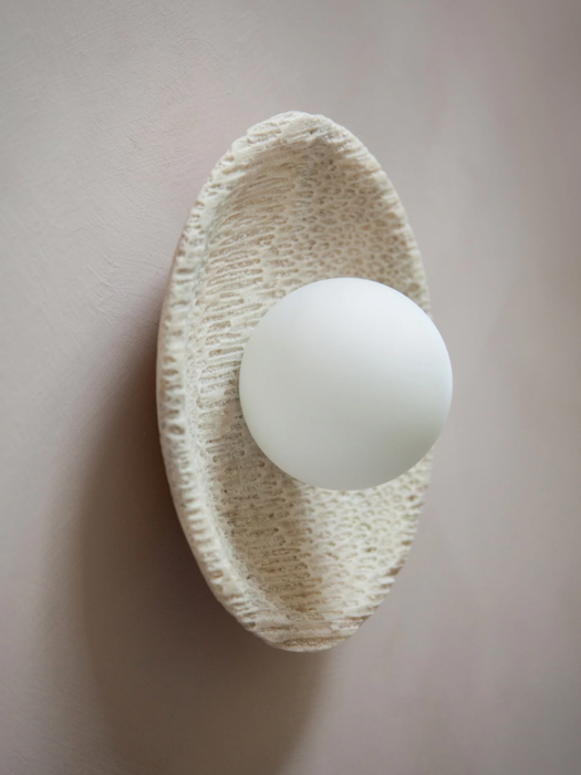 Fossil Coral Orb Wall Light