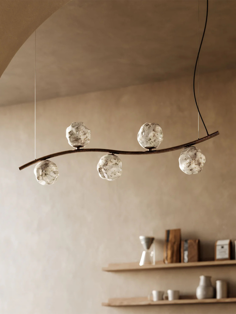 Stone Curve Linear Pendant Light