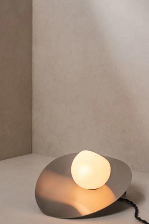 Wink | Glass & Stainless Steel Table Lamp