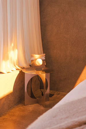 Wave | Glass & Stainless Steel Table Lamp