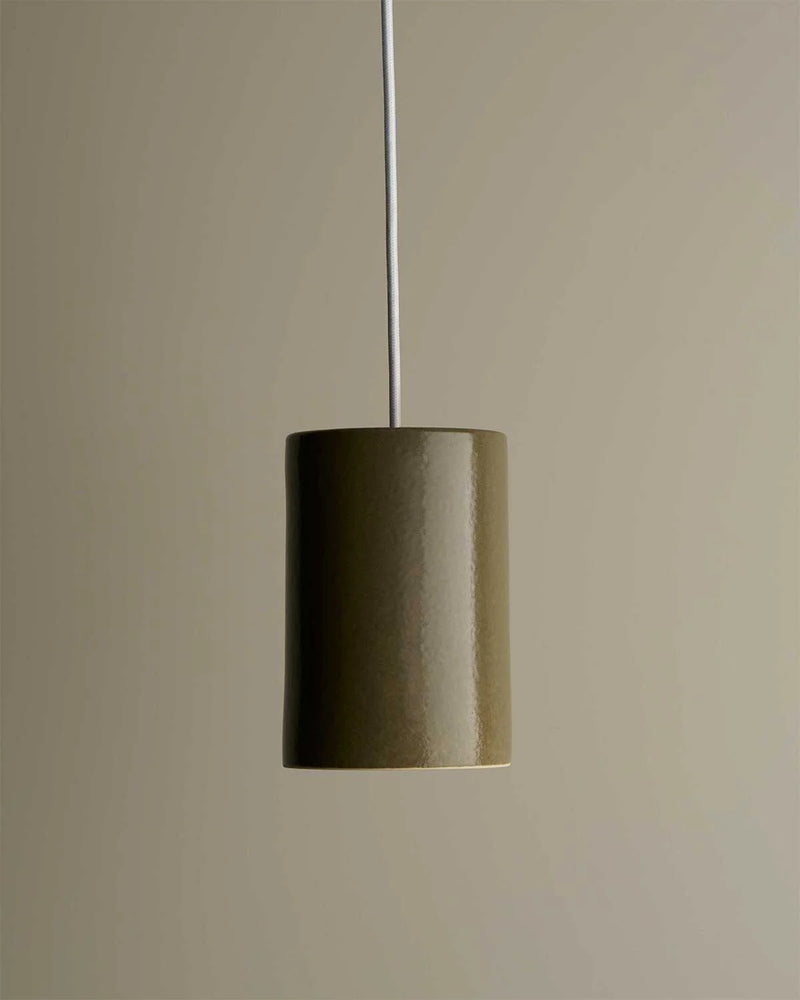 Ceramic Pendant Cylinder Light