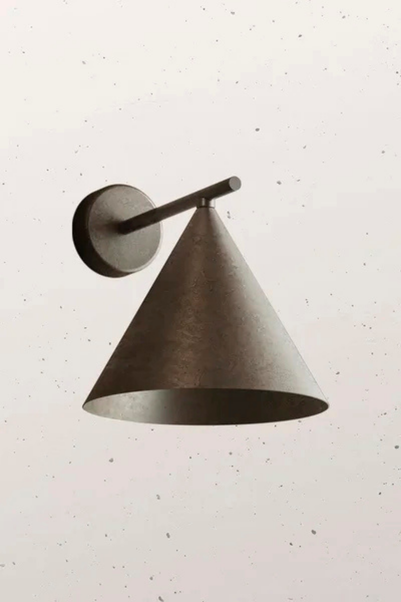 Straight Arm Iron Cone Wall Light