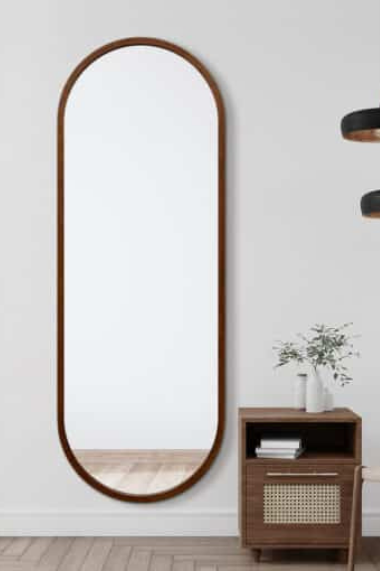 Cuba Oval Walnut Mirror