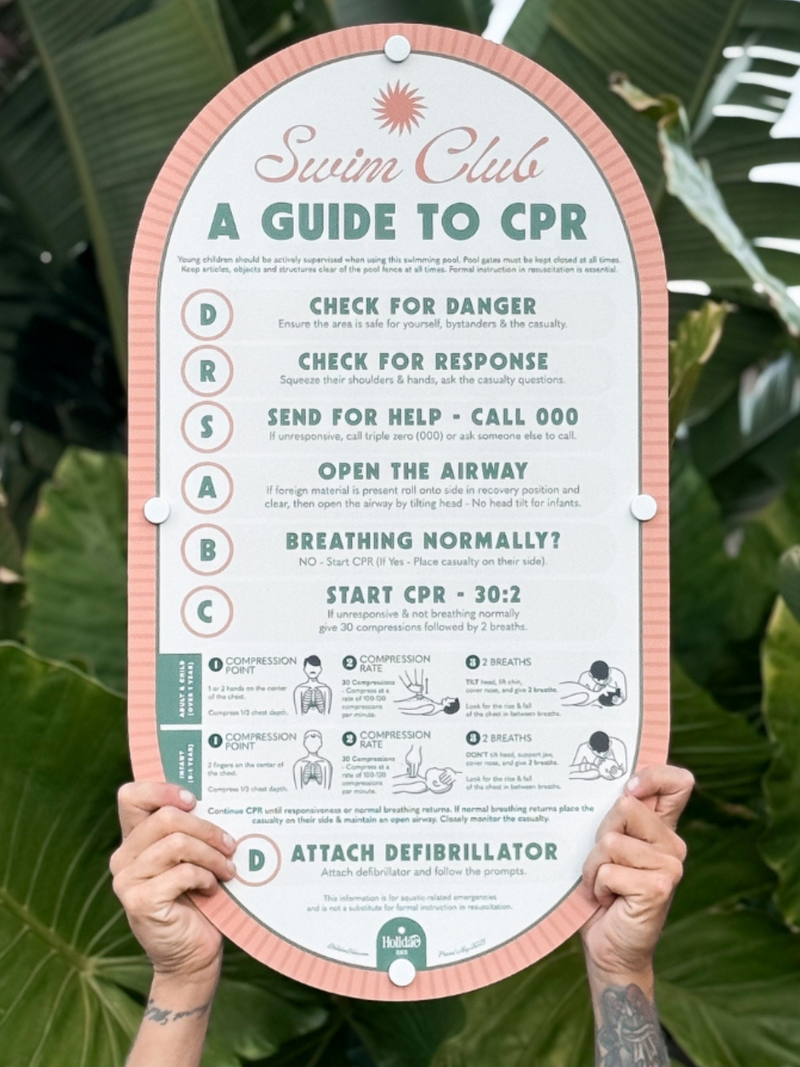 Garden Soiree  Pool Sign