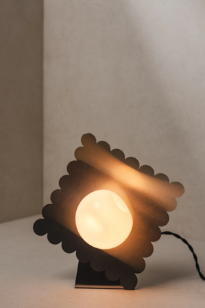 Wave | Glass & Stainless Steel Table Lamp