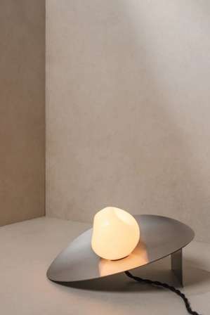 Wink | Glass & Stainless Steel Table Lamp