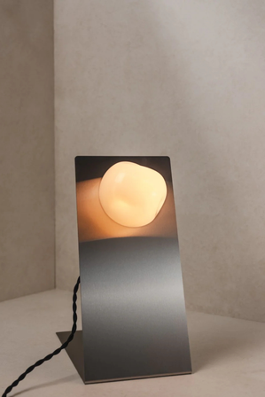 Lean | Glass & Stainless Steel Table Lamp