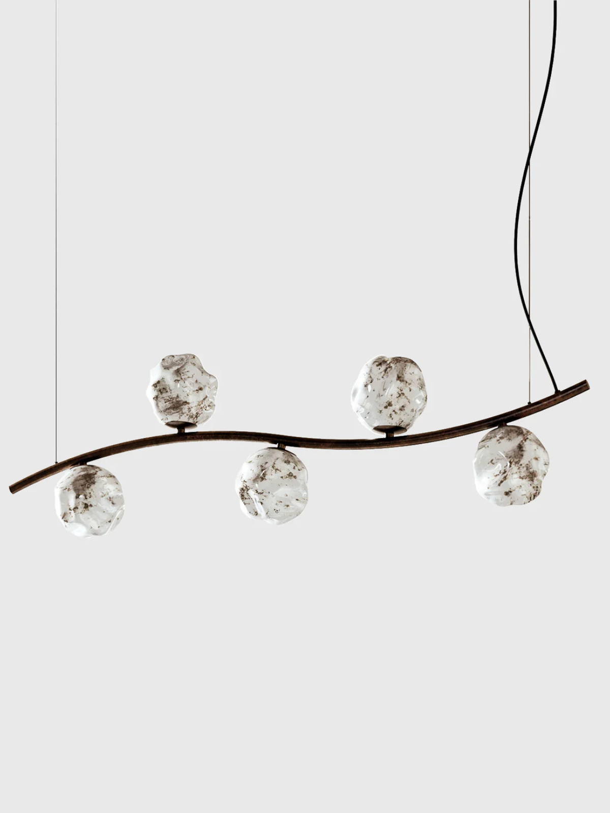 Stone Curve Linear Pendant Light