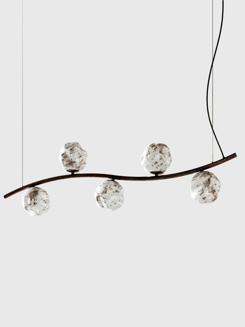 Stone Curve Linear Pendant Light