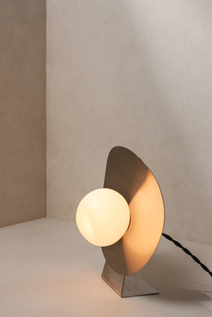 Wink | Glass & Stainless Steel Table Lamp