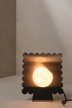 Wave | Glass & Stainless Steel Table Lamp
