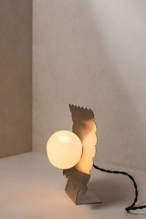 Wave | Glass & Stainless Steel Table Lamp