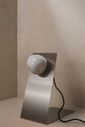 Lean | Glass & Stainless Steel Table Lamp