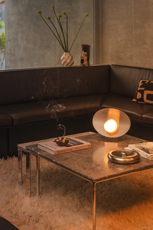 Wink | Glass & Stainless Steel Table Lamp