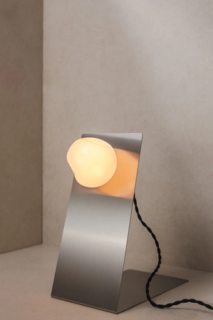 Lean | Glass & Stainless Steel Table Lamp