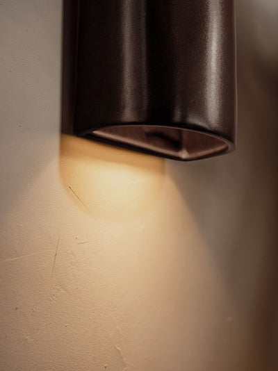 Slate Short Exterior Ceramic Wall Light