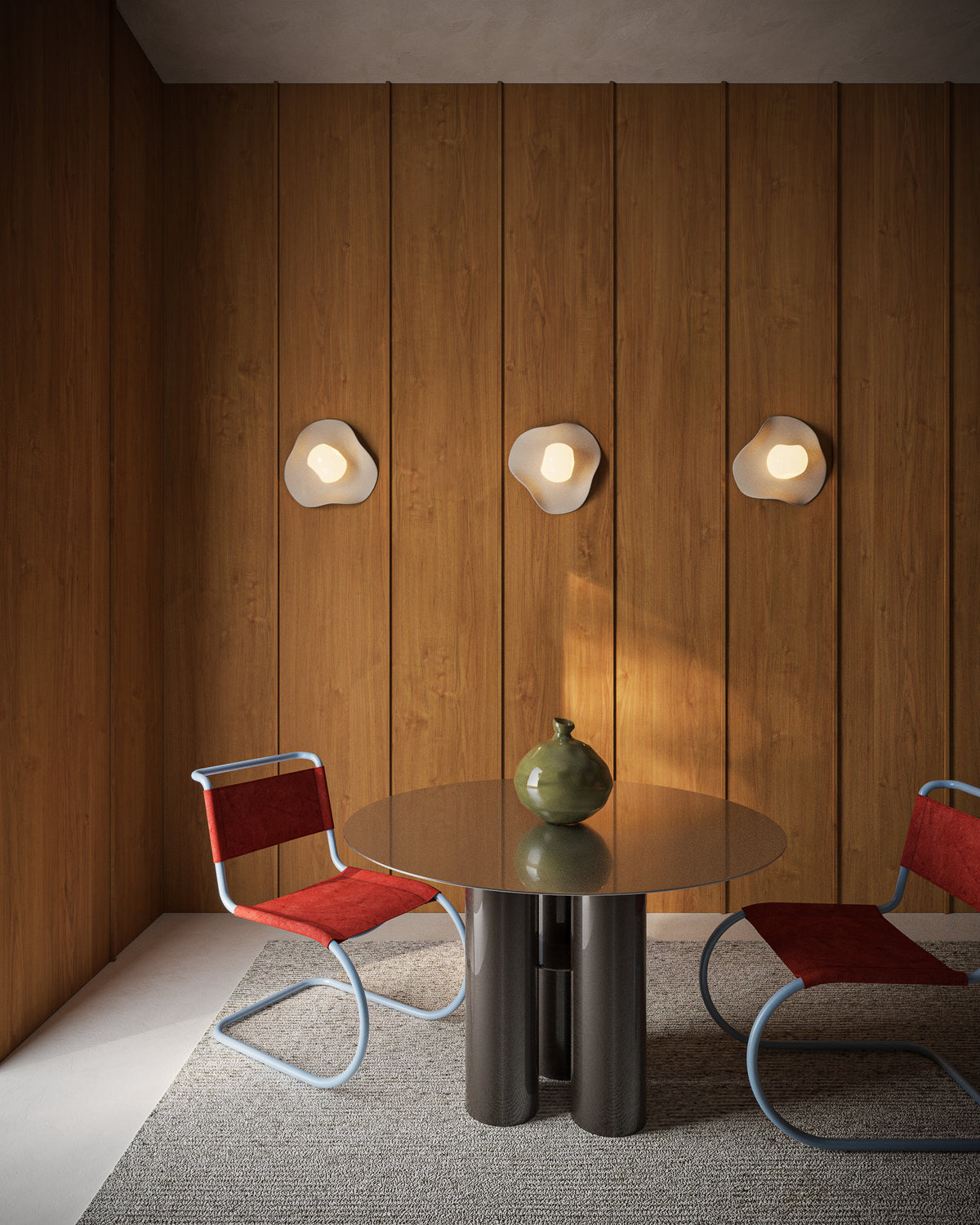 Puddle Interior Wall Light – Three Balls Red