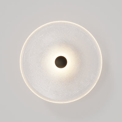 Frosted Coral Glass Single Wall Sconce