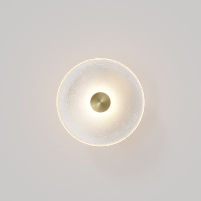 Frosted Coral Glass Single Wall Sconce
