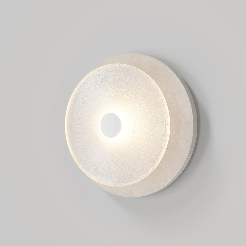 Frosted Coral Stone Single Wall Sconce