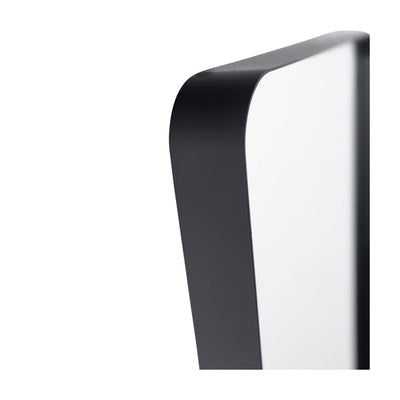 Helsinki Black Metal Frame Bathroom Mirror With Shelf