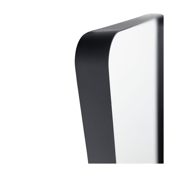 Helsinki Black Metal Frame Bathroom Mirror With Shelf