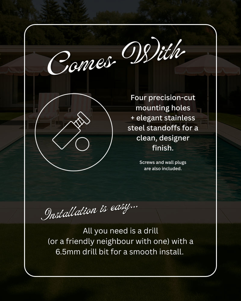 Garden Soiree  Pool Sign
