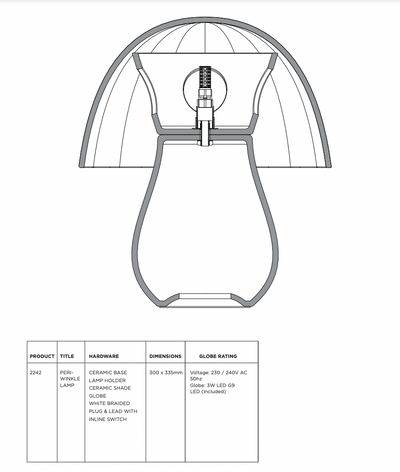 Periwinkle Table Lamp