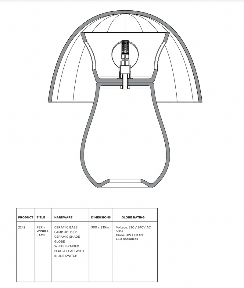 Periwinkle Table Lamp