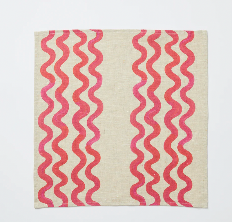 Double Waves Pink Napkins