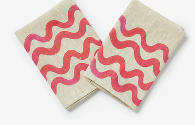 Double Waves Pink Napkins