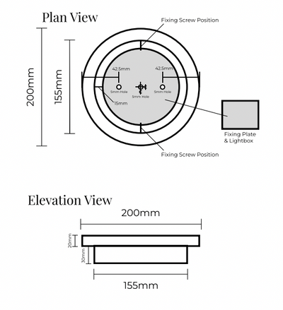 Round Flush Wall Light