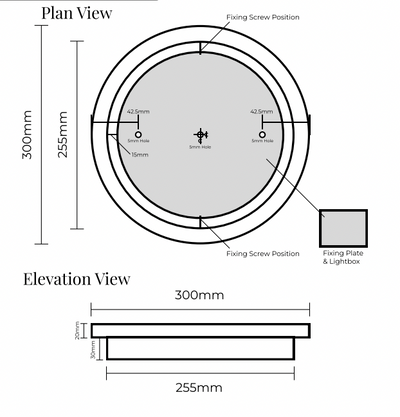 Round Flush Wall Light