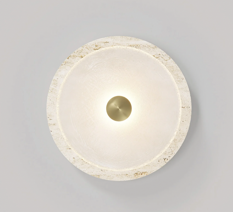 Coral Travertine Wall Sconce F