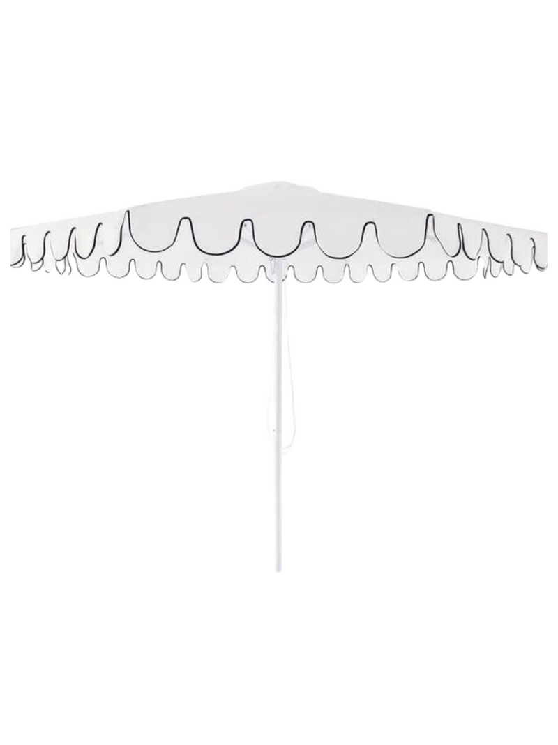 Capri Pool Umbrella White / Black Trim