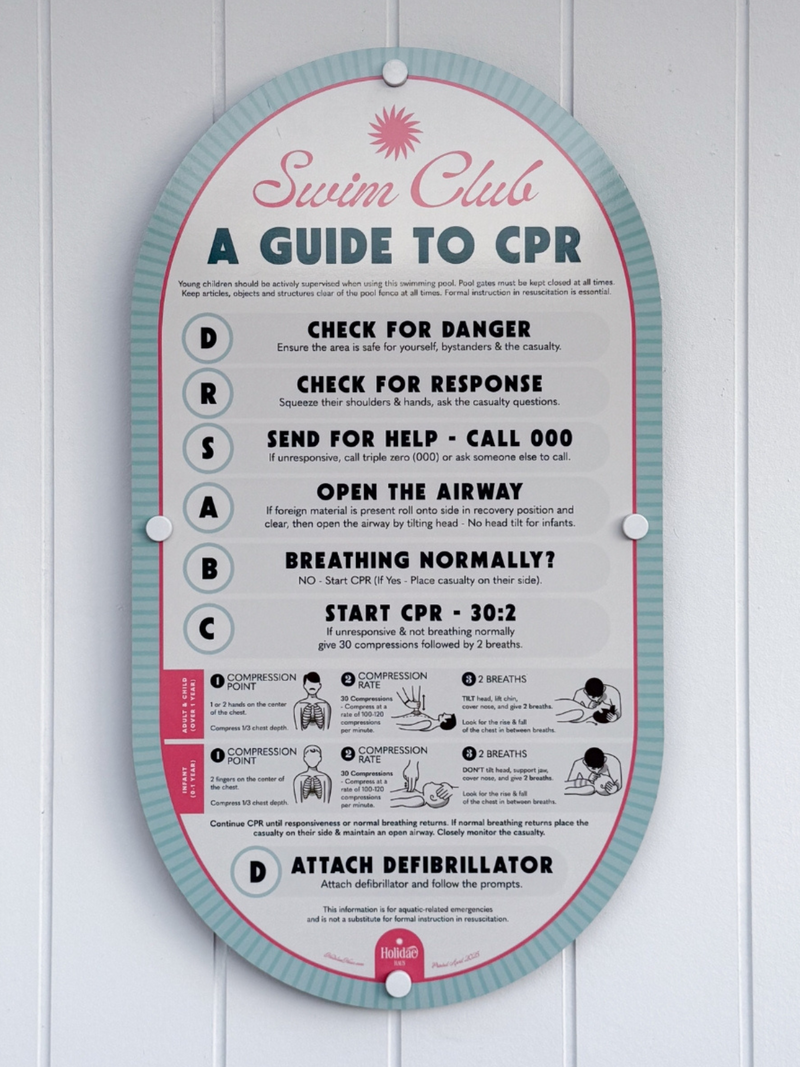 Garden Soiree  Pool Sign
