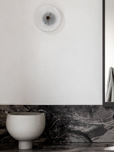 Frosted Coral Glass Single Wall Sconce I