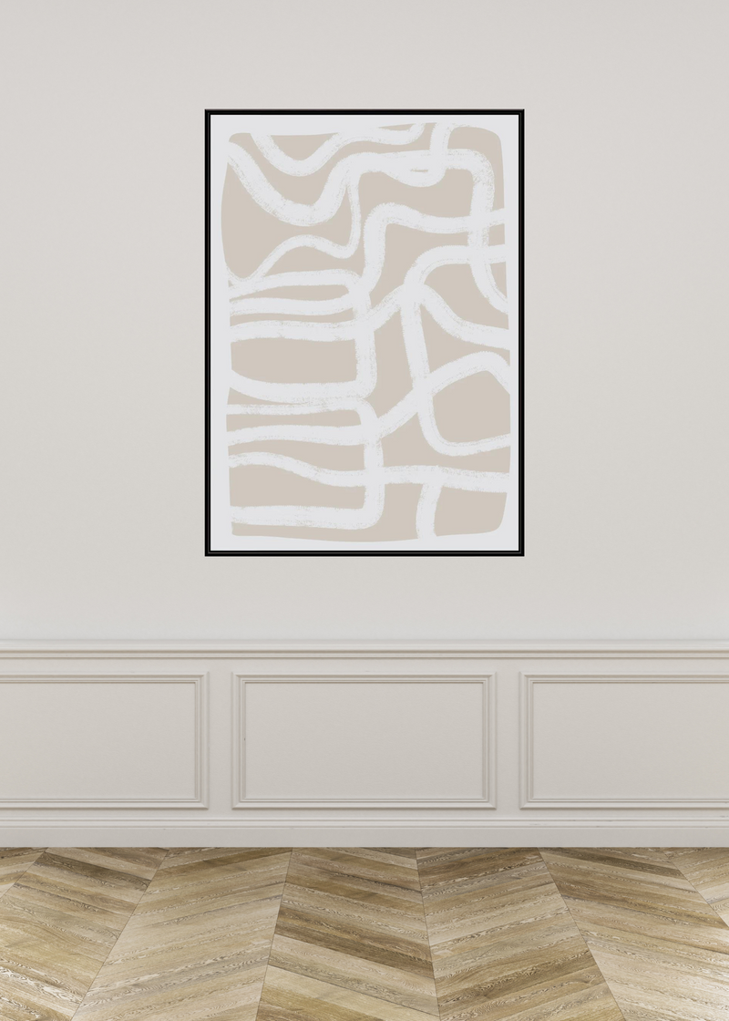 Beige Abstract Print 1