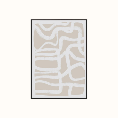 Beige Abstract Print 1