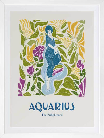 Aquarius Star sign A2 Print