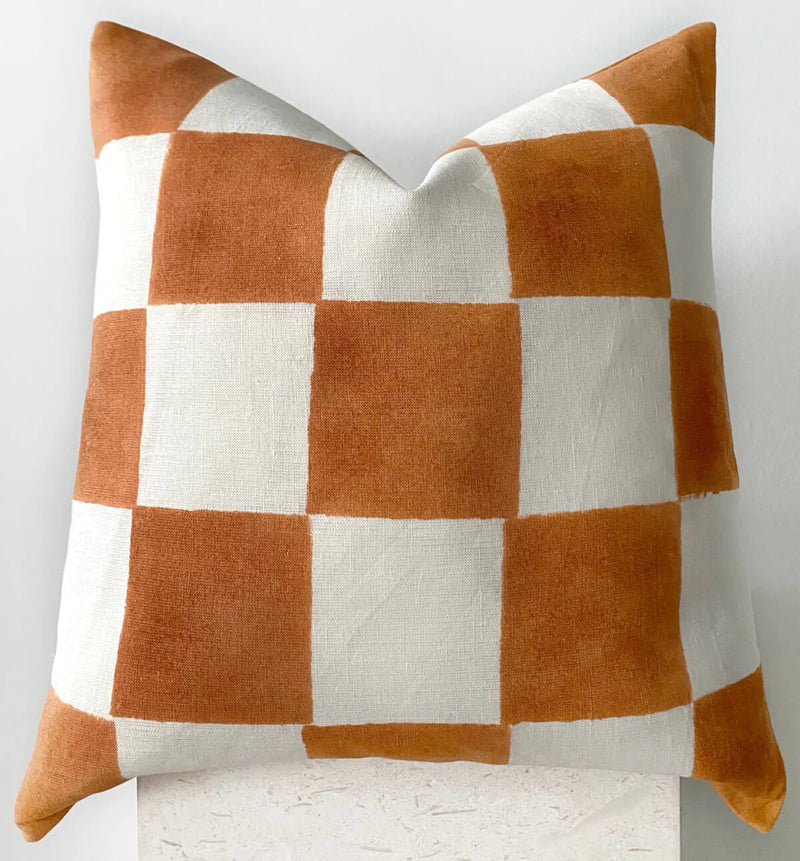 Check Mate Cushion MANDARIN