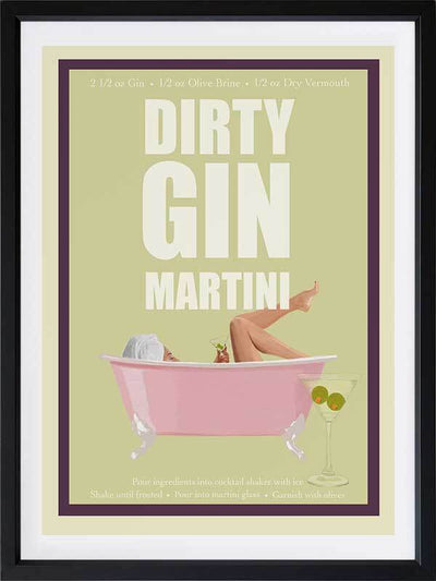 Dirty Gin Martini A2 Print