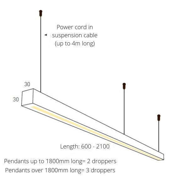 Derwent Linear LED Pendant