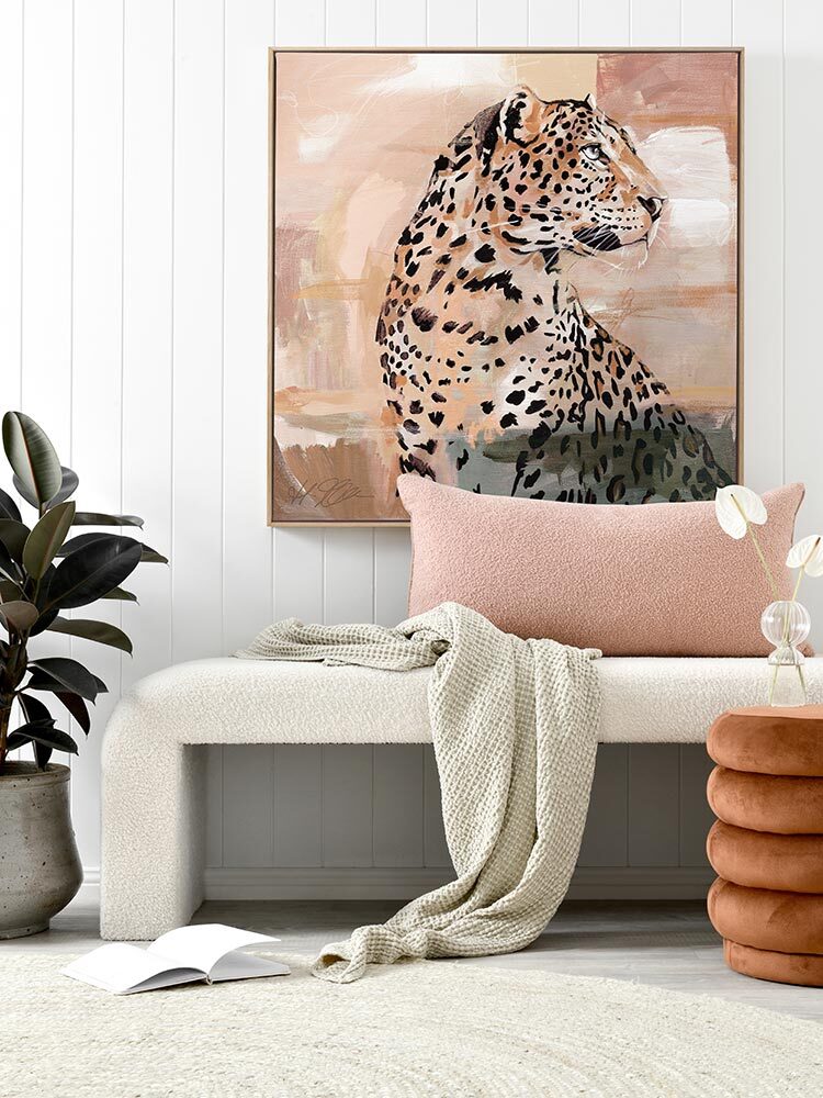 Blush Pink Boucle Cushion