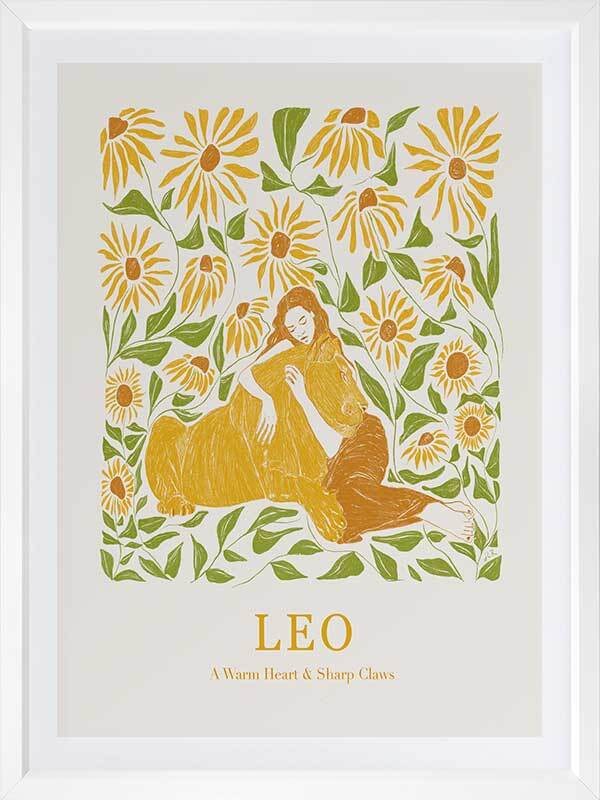 Leo Star sign A2 Print