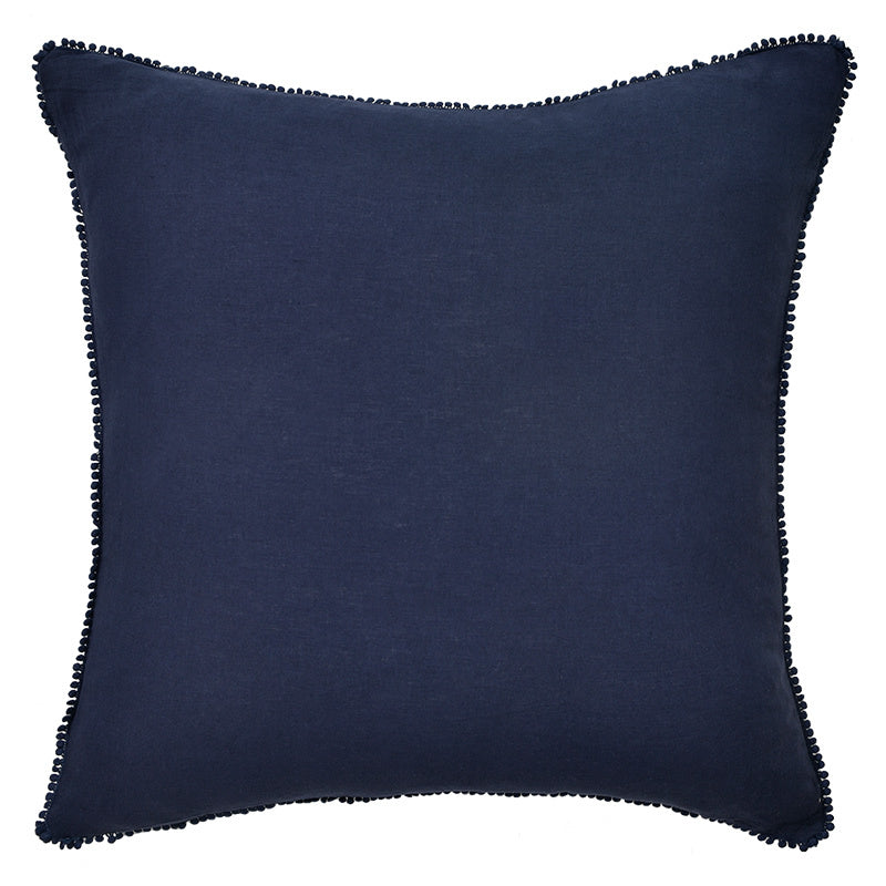 Navy Oversize Linen Cushion