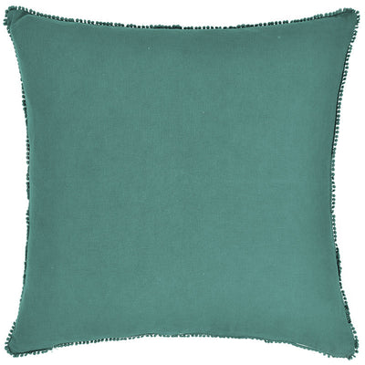 Teal Oversize Linen Cushion
