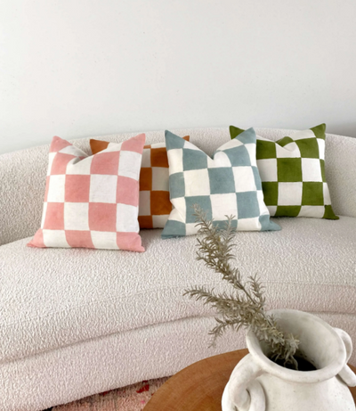 Check Mate Cushion PISTACHIO